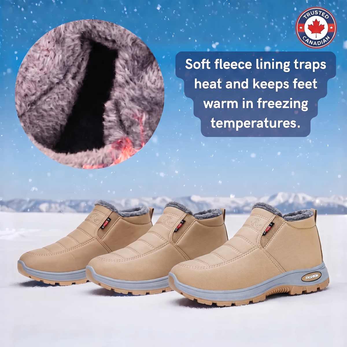 Sianna™ | Bottines à enfiler matelassées et imperméables beiges