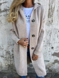 Cardigan long ouvert en maille pour femme