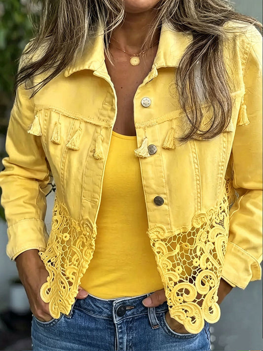 Kambria™ | Veste en dentelle et à franges