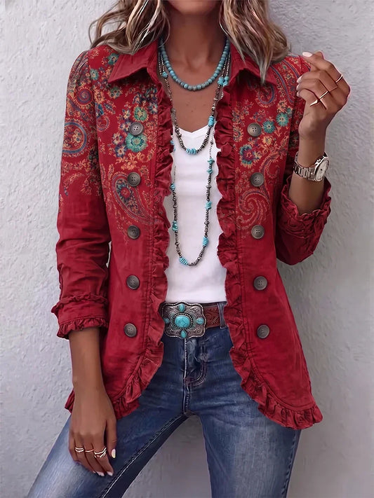 Fayrene™ | Veste à volants cachemire d’inspiration bohème