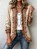 Dawncroft™ | Retro Bohemian Floral Ruffle Jacket