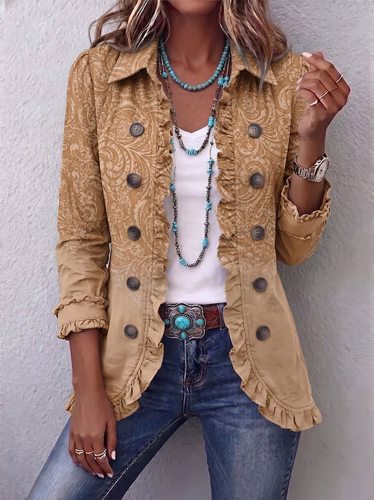 Crestelle™ | Veste à volants imprimée d’un motif western