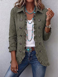 Kamberly™ | Bohemian Floral Utility Jacket with Ruffled Trim