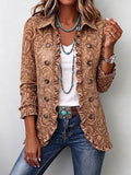 Vyclara™ | Veste à volants rétro bohème à motif floral