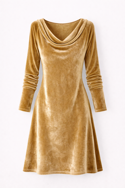 Isabella | Robe drapée en velours