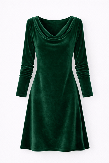 Isabella | Robe drapée en velours