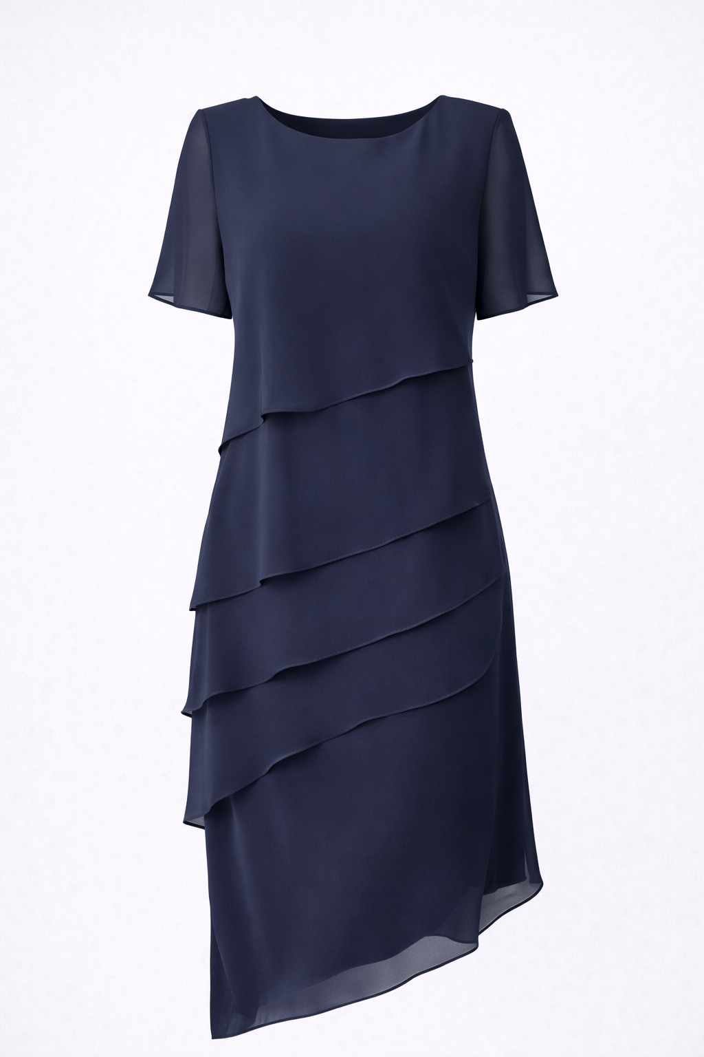 Elara | Robe midi en mousseline à superpositions