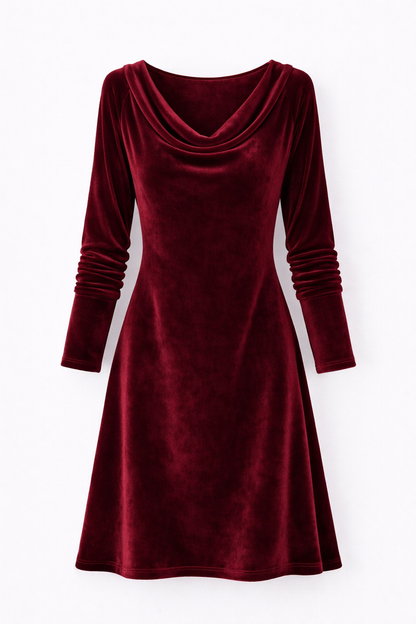 Isabella | Robe drapée en velours