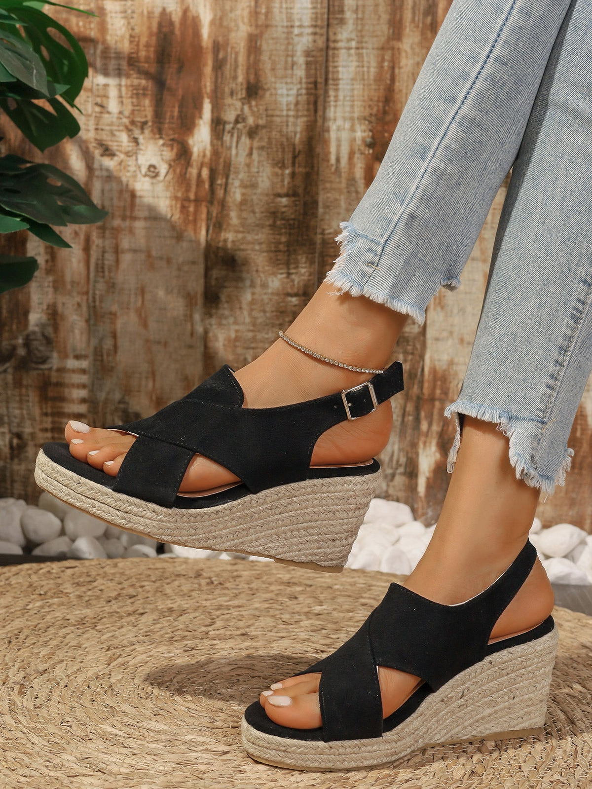 Sienna | Sandales compensées espadrilles