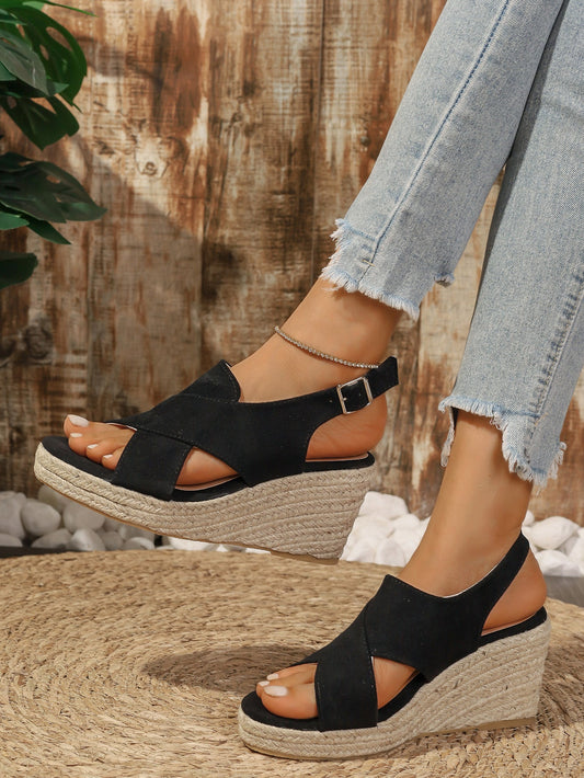 Sienna | Sandales compensées espadrilles