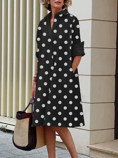 Sophie | Robe-chemise à pois