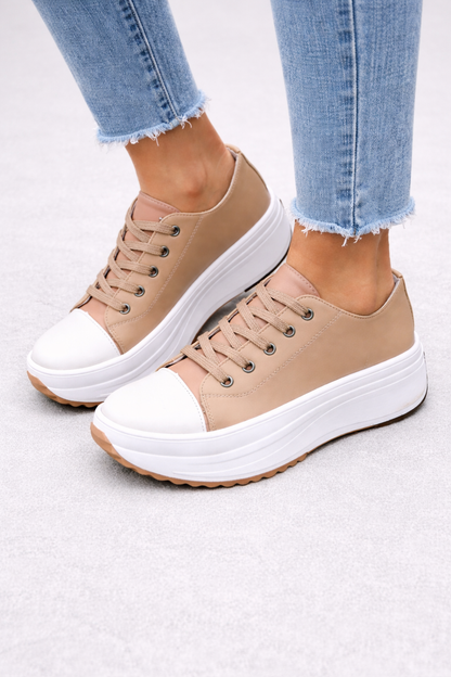 Chloe | Baskets à lacets compensées