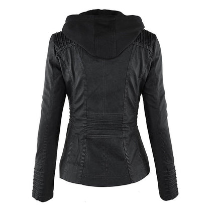 Women’s Zip-Front Fitted Moto Jacket
