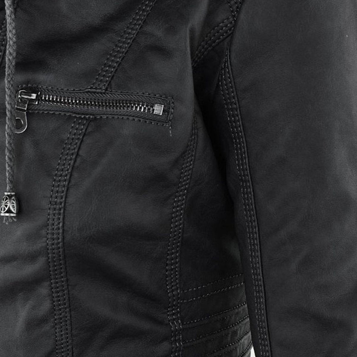 Veste motard zippée pour femme