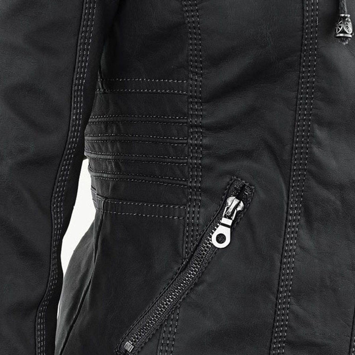 Veste motard zippée pour femme