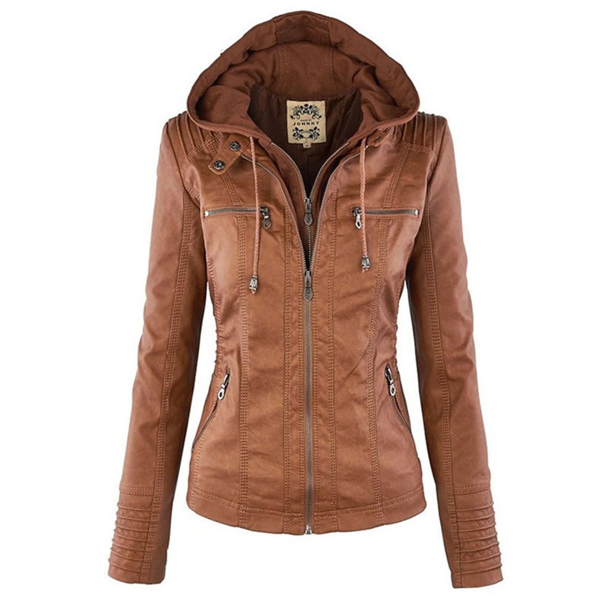 Veste motard zippée pour femme