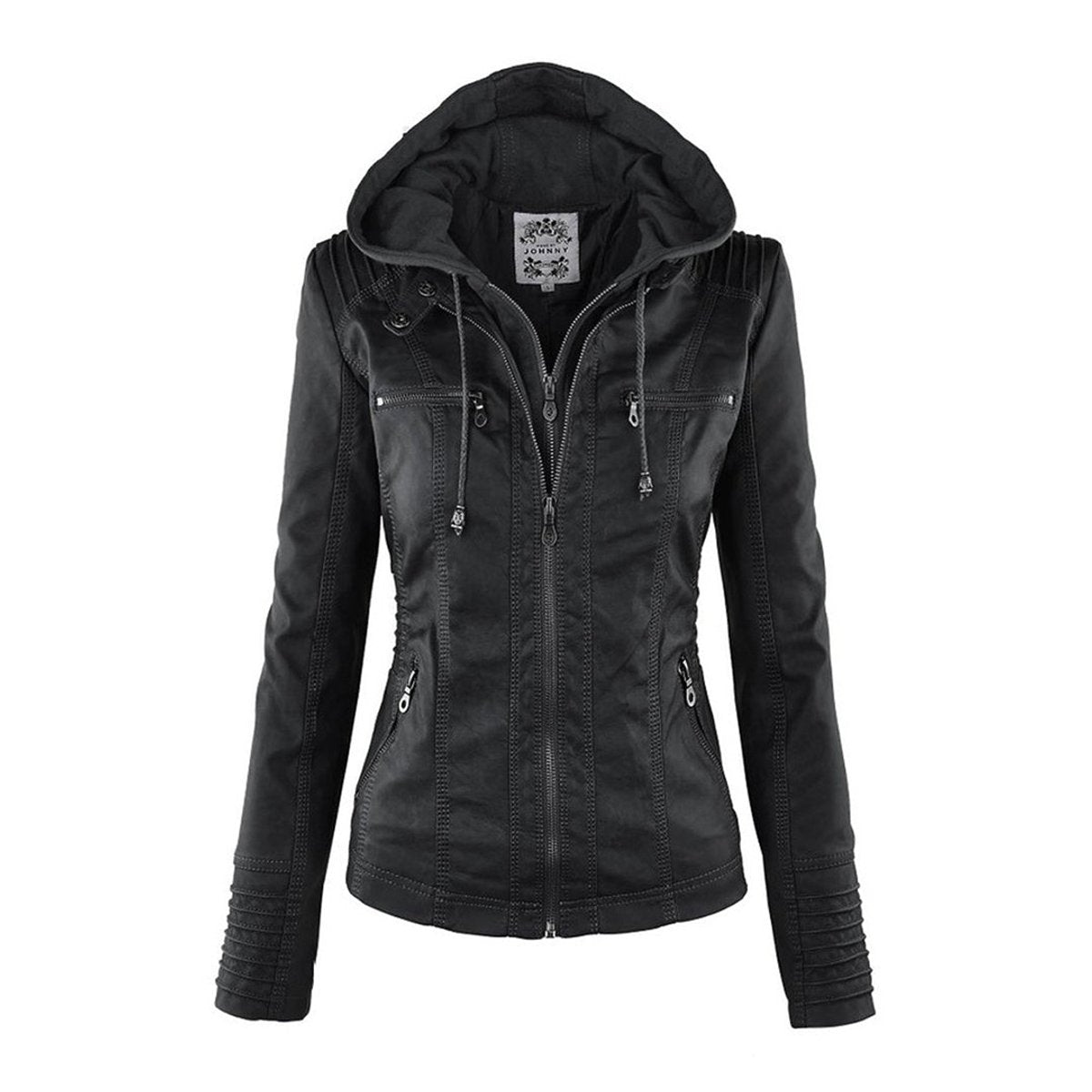 Veste motard zippée pour femme