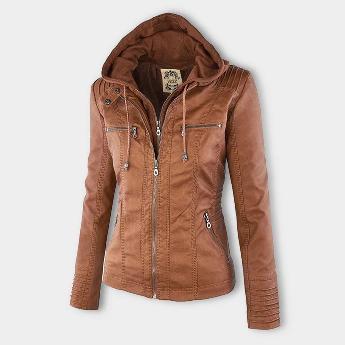 Veste motard zippée pour femme