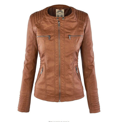 Veste motard zippée pour femme